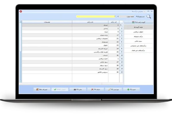 معرفی درآمدها