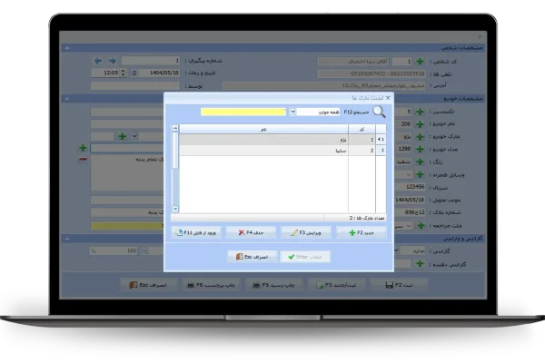 اطلاعات مارک ها