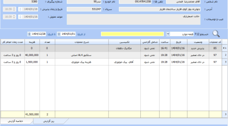 گزارش خودرو شخص